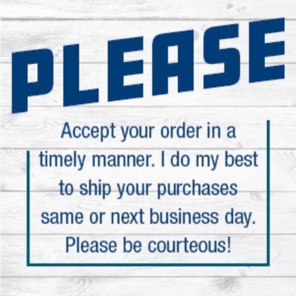 PLEASE RATE as soon as you receive your order!